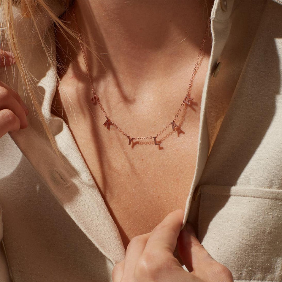 Necklace with letters - Initial Name necklace