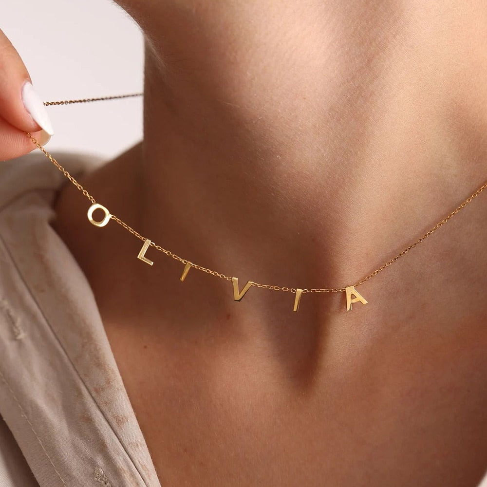 Necklace with letters - Initial Name necklace