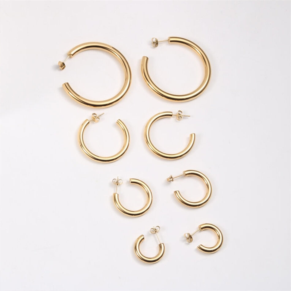 Isabella - Stackable C Shape Earrings