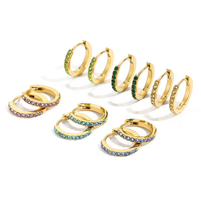 Birthstone Hoop Earrings