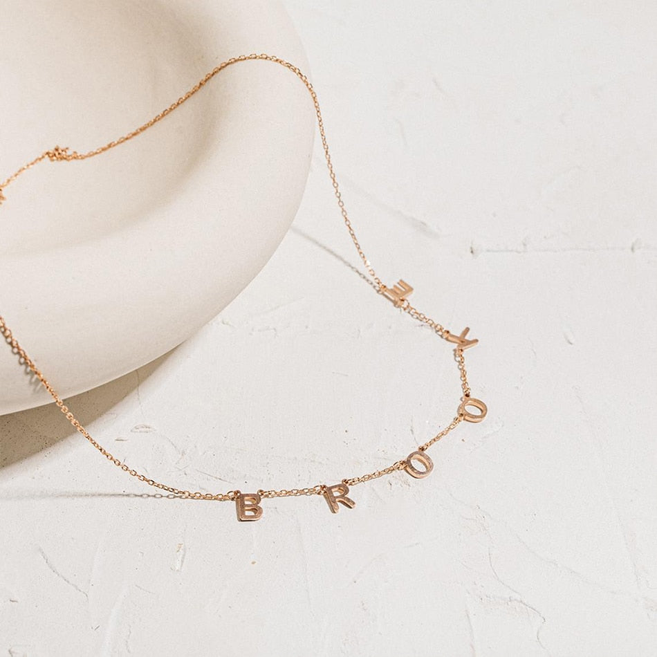 Necklace with letters - Initial Name necklace