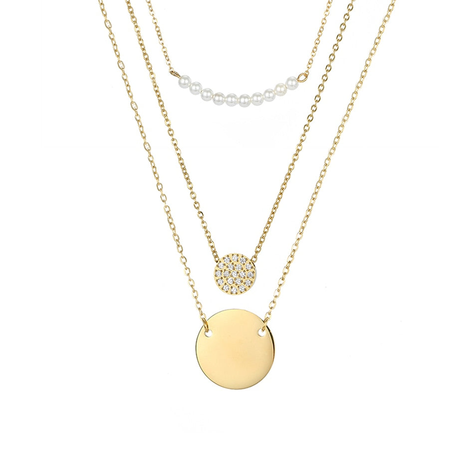 Multi Layered Pendant Necklace for Women