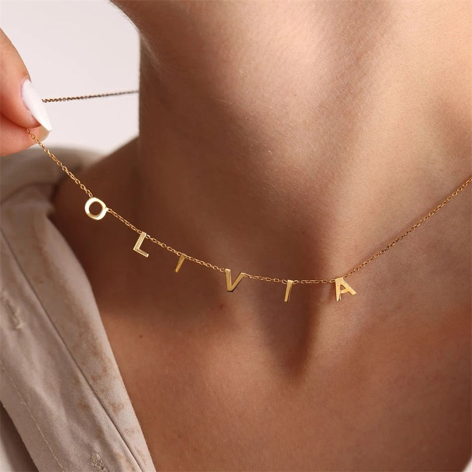 Necklace with letters - Initial Name necklace
