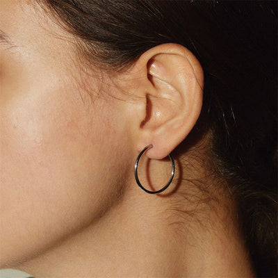 Jéssica - Thin Hoop Earrings