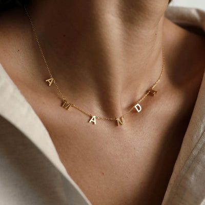 Necklace with letters - Initial Name necklace