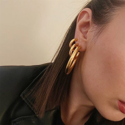 Isabella - Stackable C Shape Earrings