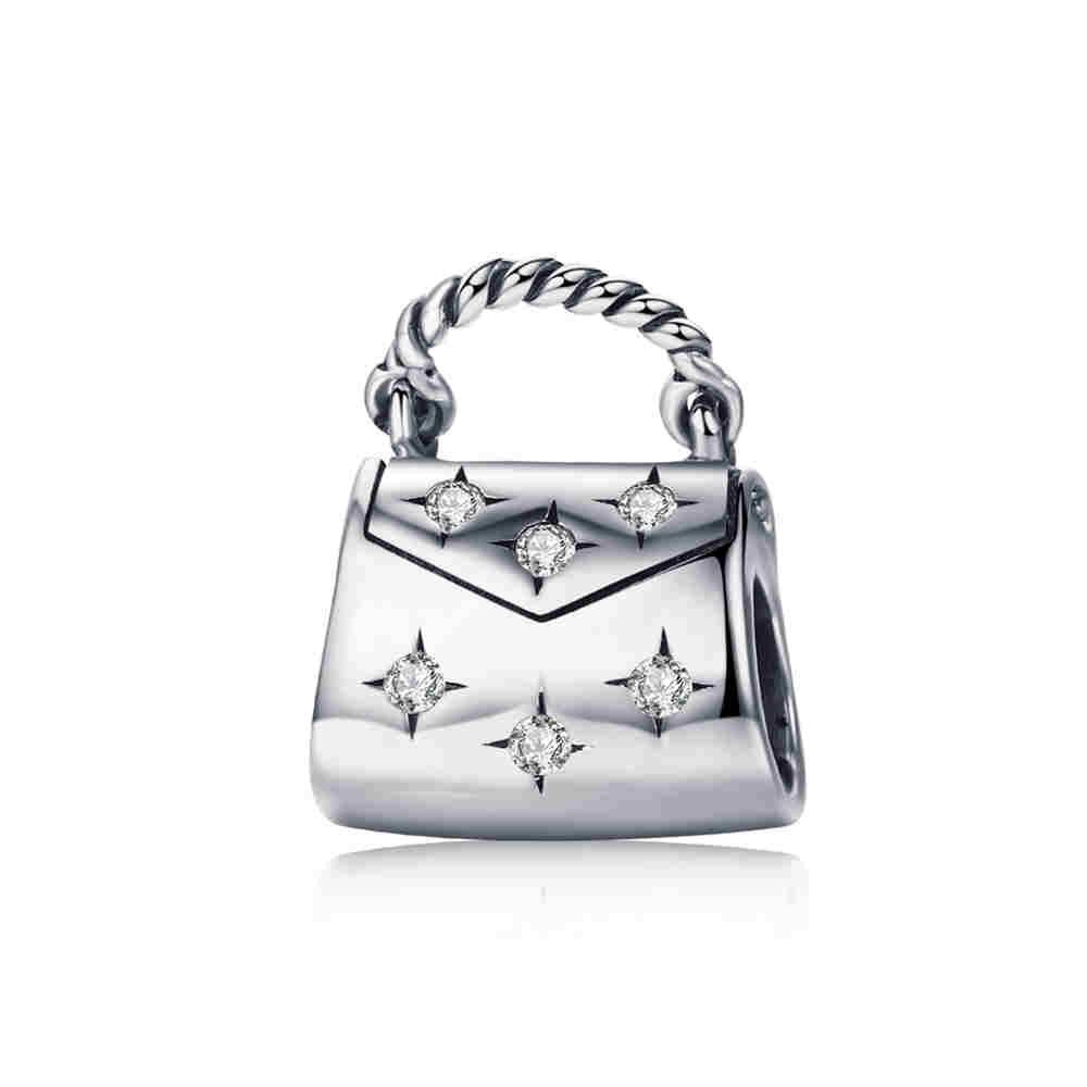 Sparkling Bag Silver Charm - Figueira