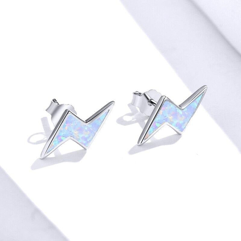 Bright Lightning Opal Stud Earring - Figueira