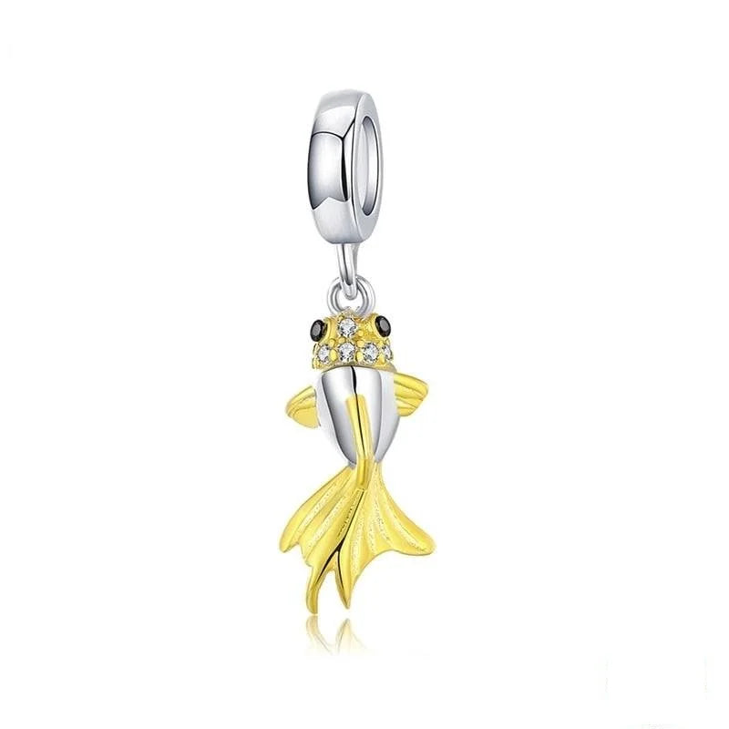 Golden Koi silver charm - Figueira