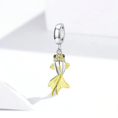 Golden Koi silver charm - Figueira