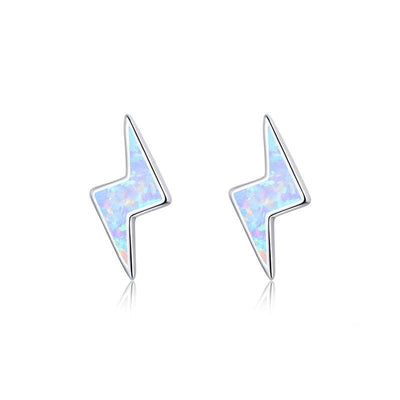 Bright Lightning Opal Stud Earring - Figueira