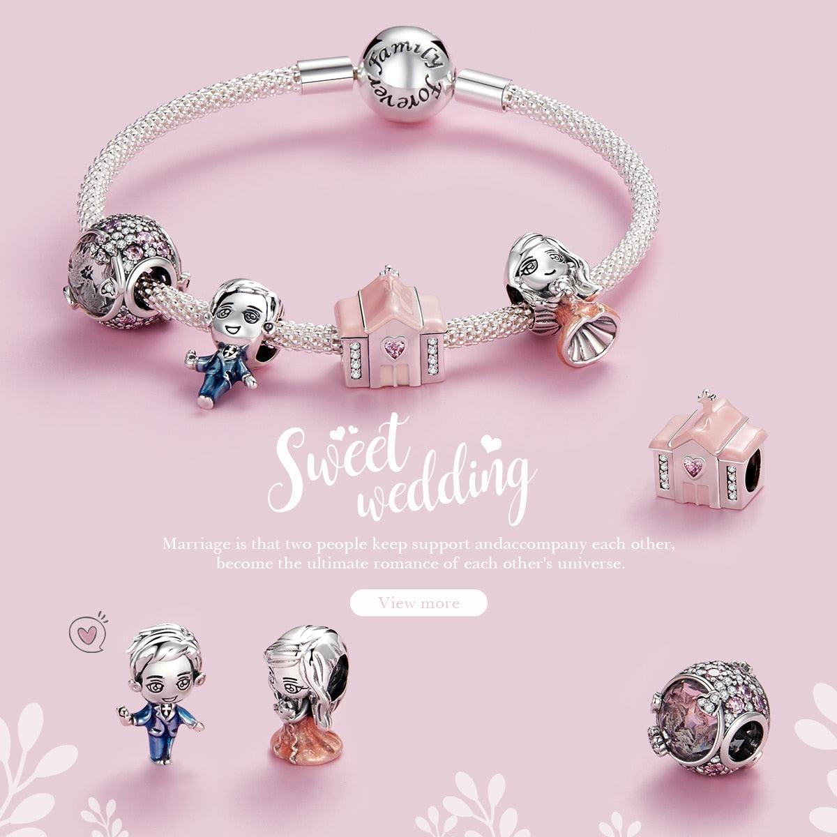 Sweet Wedding Bride Groom Charm - Figueira