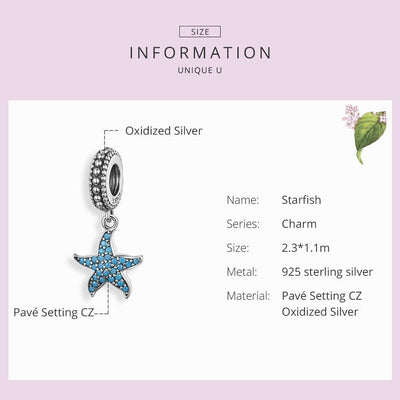 Starfish Floating Dangle Charm - Figueira