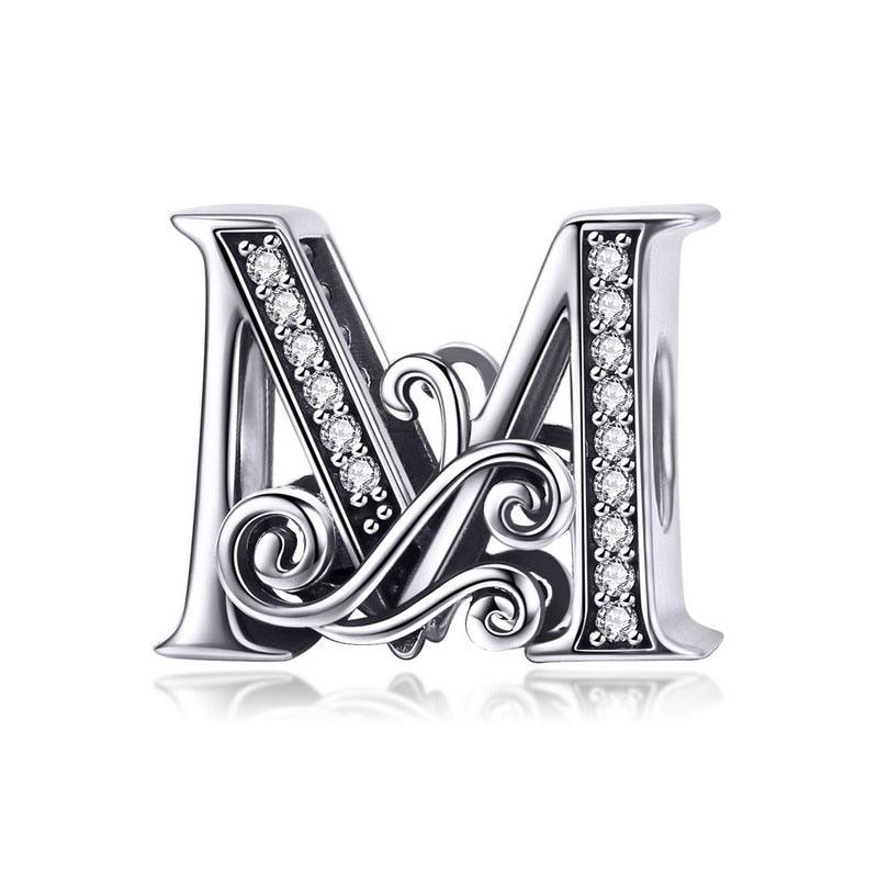 Dazzling alphabet silver charms - Figueira