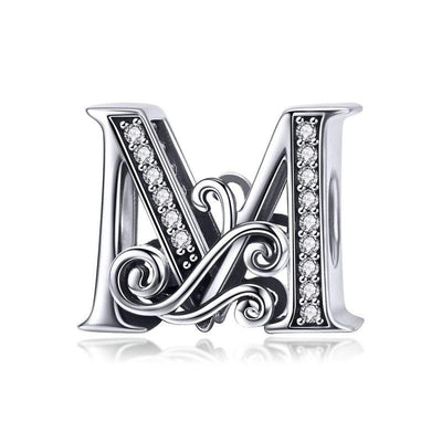 Dazzling alphabet silver charms - Figueira