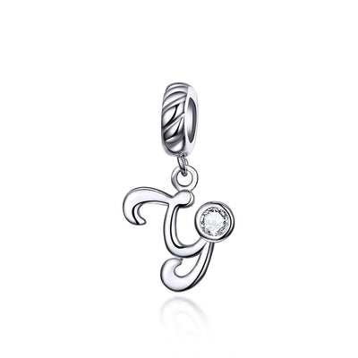 Silver alphabet dangle charms - Figueira