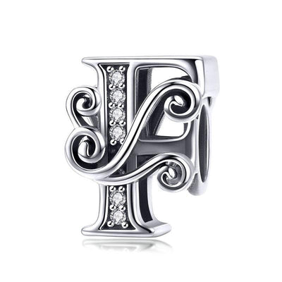Dazzling alphabet silver charms - Figueira