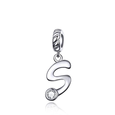Silver alphabet dangle charms - Figueira