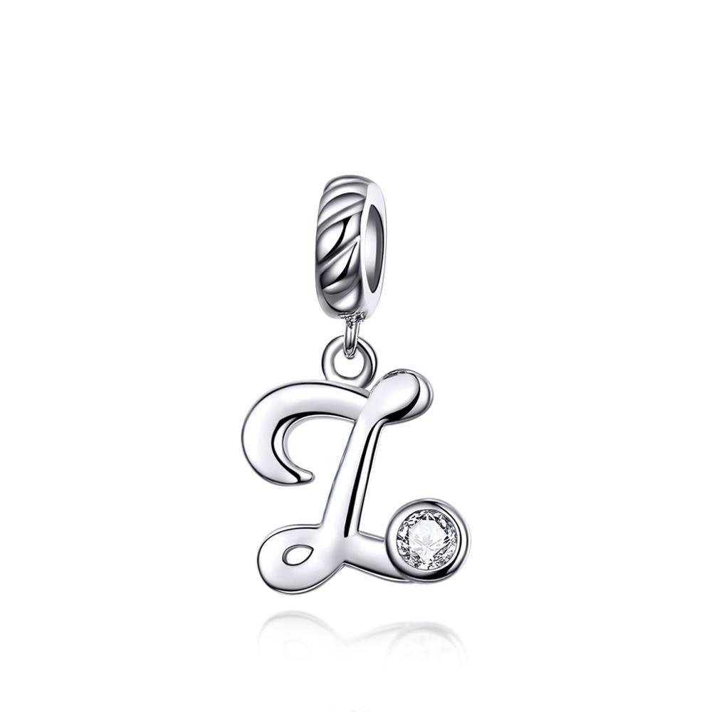 Silver alphabet dangle charms - Figueira