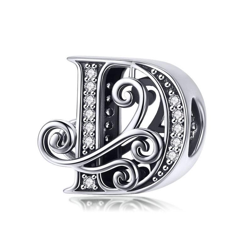 Dazzling alphabet silver charms - Figueira