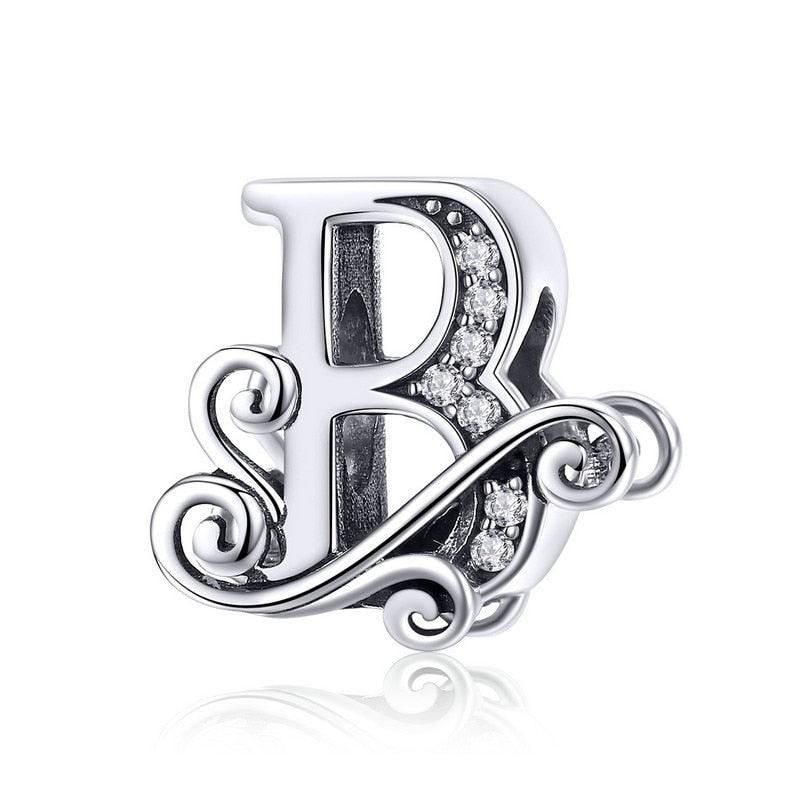 Dazzling alphabet silver charms - Figueira