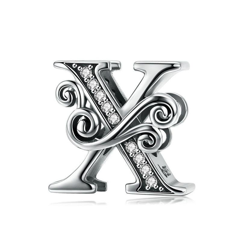 Dazzling alphabet silver charms - Figueira