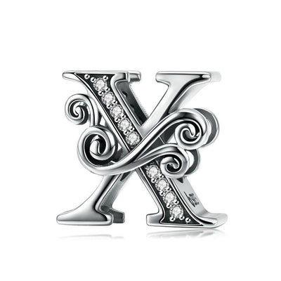 Dazzling alphabet silver charms - Figueira