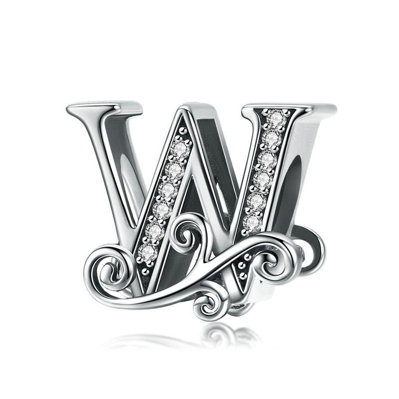 Dazzling alphabet silver charms - Figueira