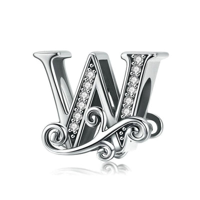 Dazzling alphabet silver charms - Figueira