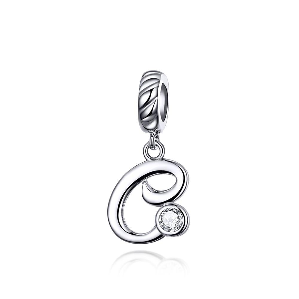 Silver alphabet dangle charms - Figueira