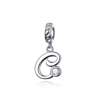 Silver alphabet dangle charms - Figueira