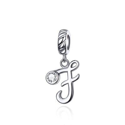 Silver alphabet dangle charms - Figueira