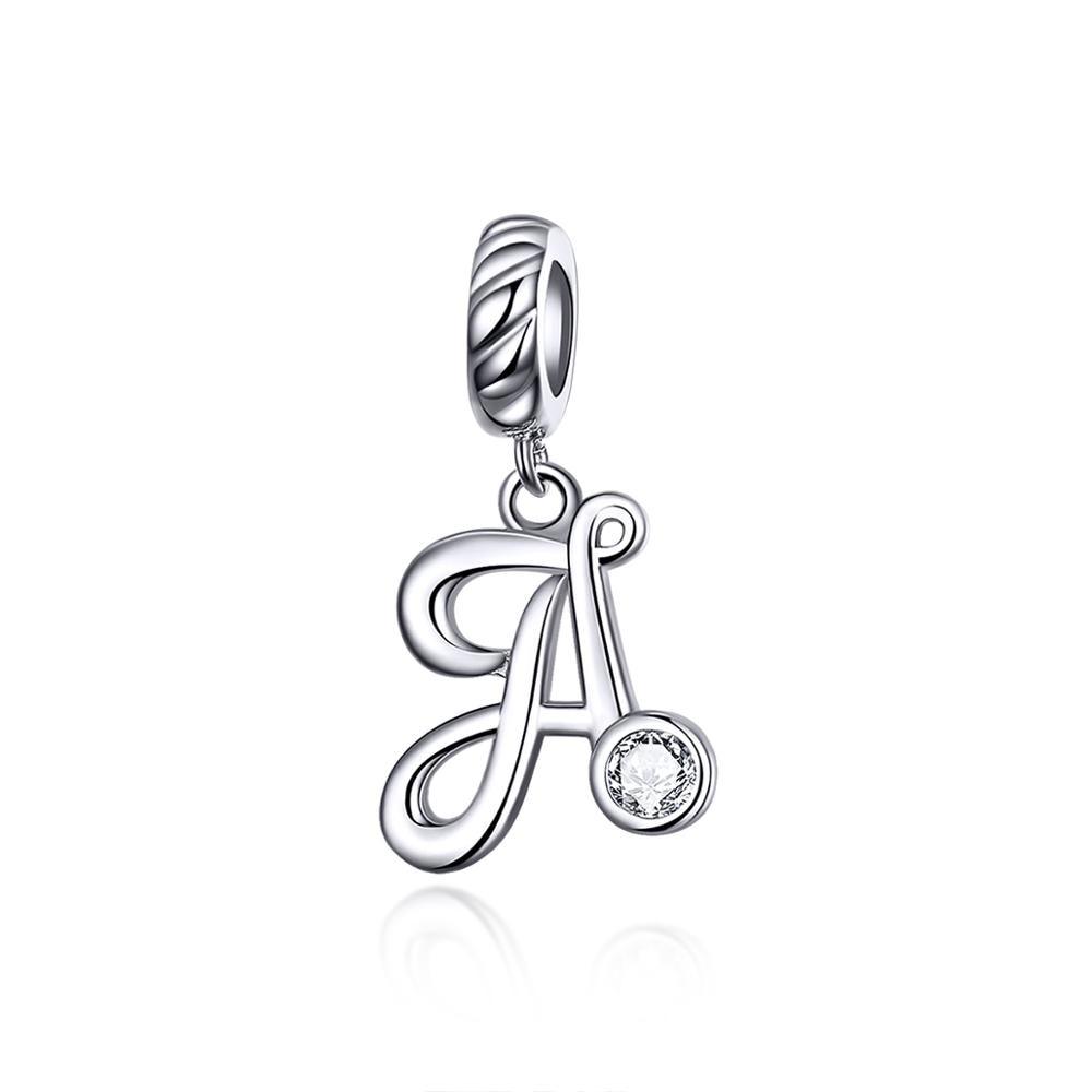 Silver alphabet dangle charms - Figueira