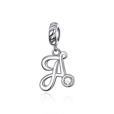Silver alphabet dangle charms - Figueira