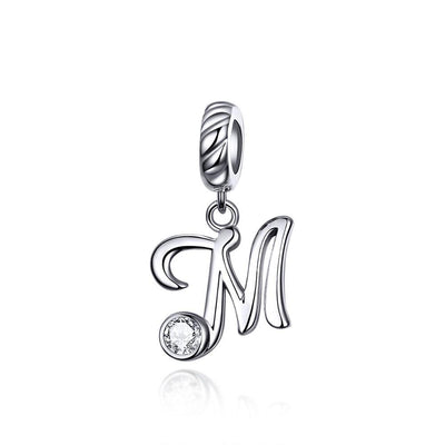 Silver alphabet dangle charms - Figueira
