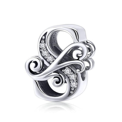 Dazzling alphabet silver charms - Figueira