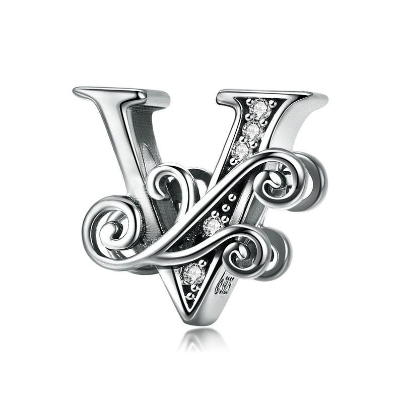 Dazzling alphabet silver charms - Figueira