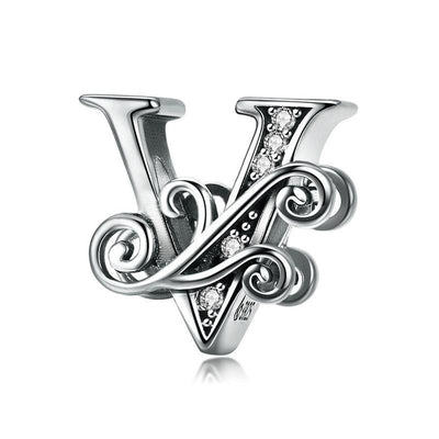Dazzling alphabet silver charms - Figueira