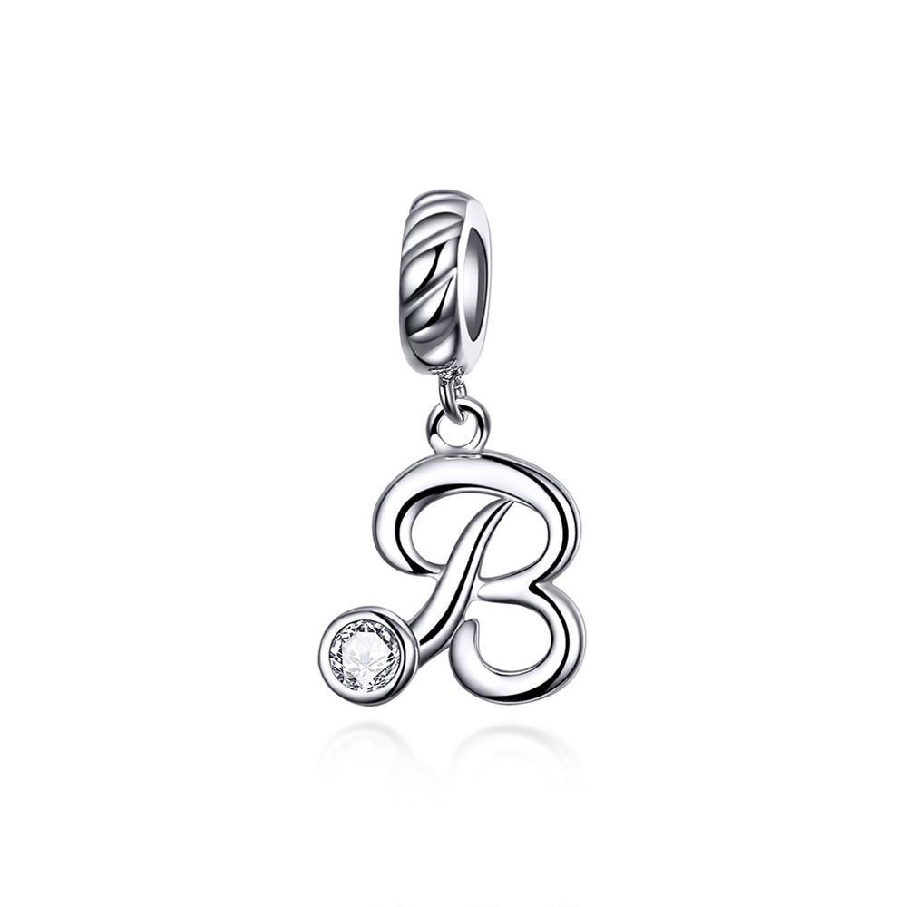 Silver alphabet dangle charms - Figueira
