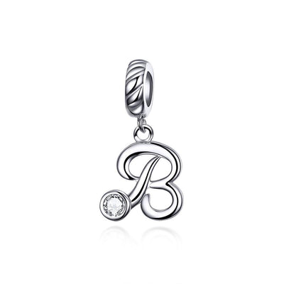 Silver alphabet dangle charms - Figueira