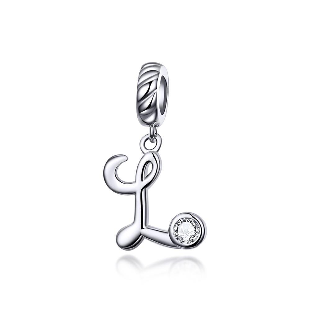 Silver alphabet dangle charms - Figueira