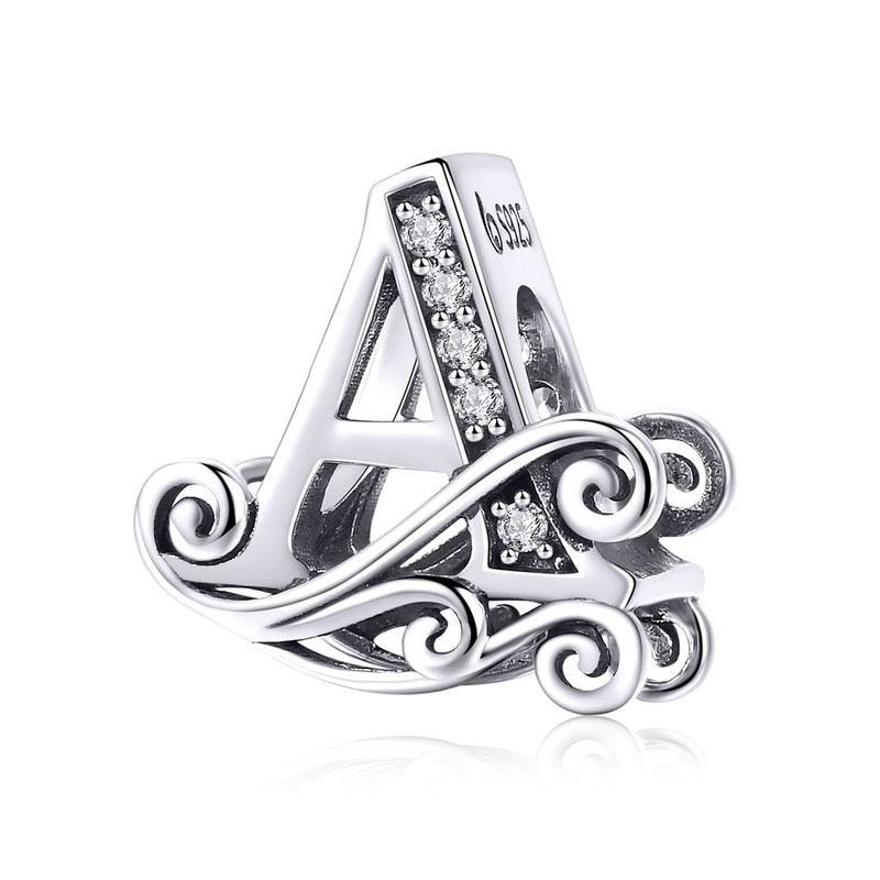 Dazzling alphabet silver charms - Figueira