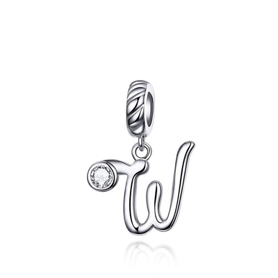 Silver alphabet dangle charms - Figueira