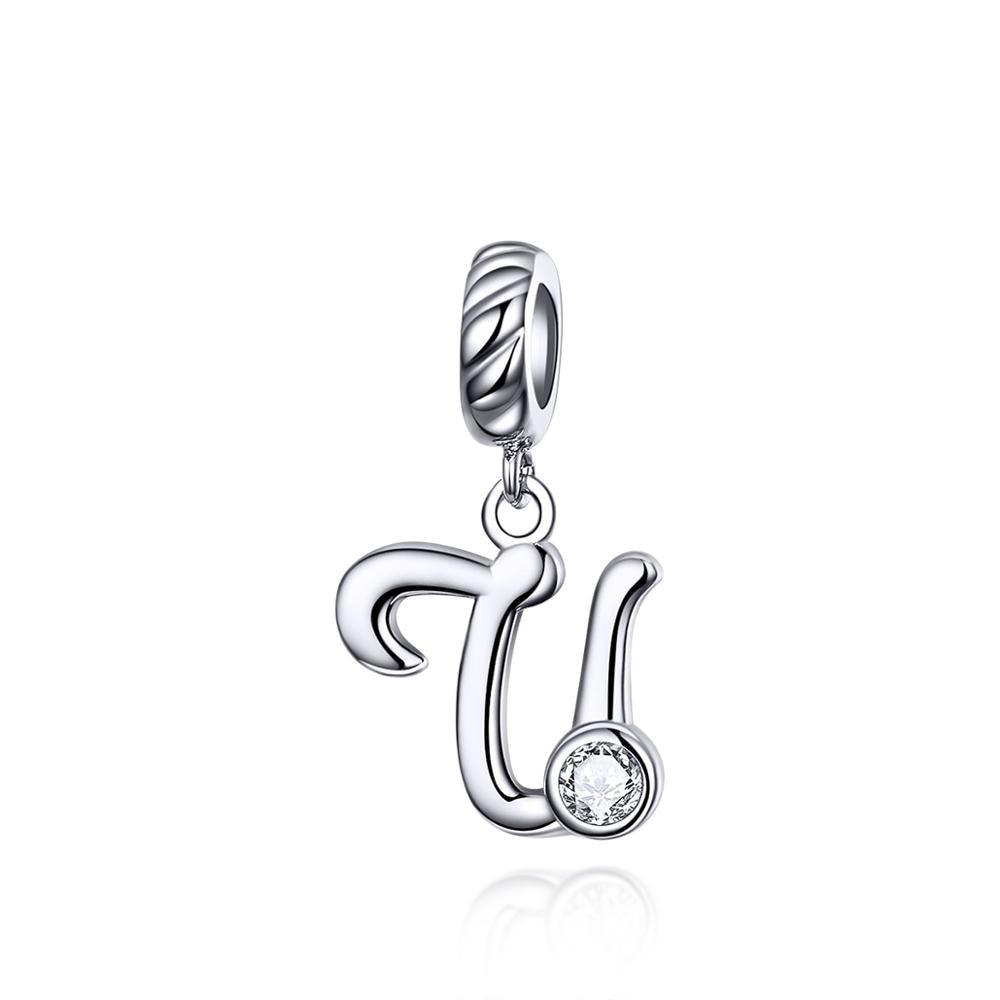 Silver alphabet dangle charms - Figueira