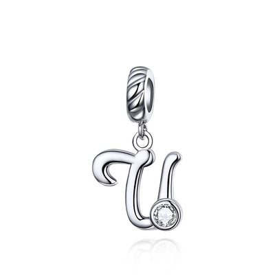 Silver alphabet dangle charms - Figueira