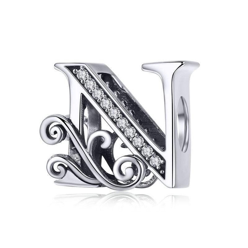Dazzling alphabet silver charms - Figueira