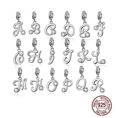 Silver alphabet dangle charms - Figueira
