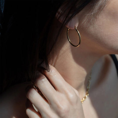 Jéssica - Thin Hoop Earrings