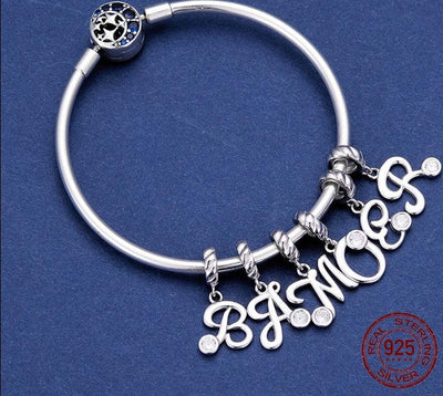 Silver alphabet dangle charms - Figueira