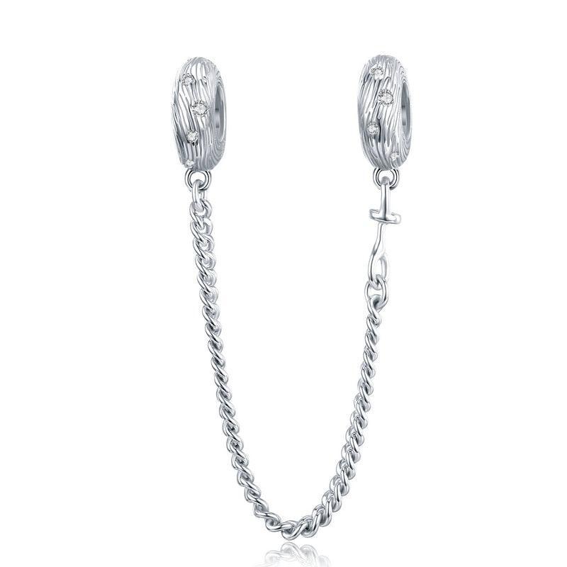 Water Wave Silver Safety Chain - Figueira